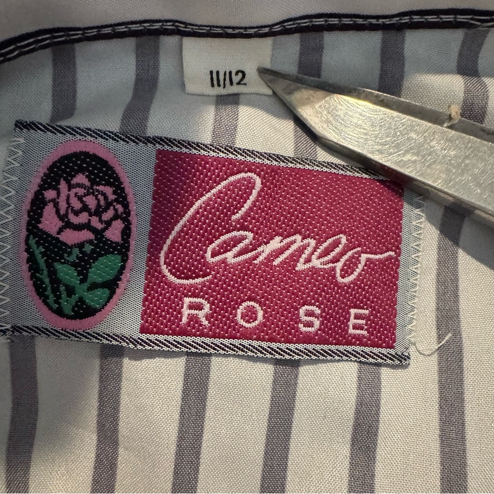 80’s Cameo Rose Womens Western Shirt Size  11/12 Stripes Rodeo Style Cowgirl - Picture 4 of 4